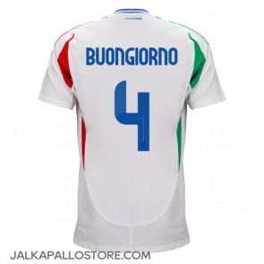Italia Alessandro Buongiorno #4 Vieraspaita EM-Kisat 2024 Lyhythihainen